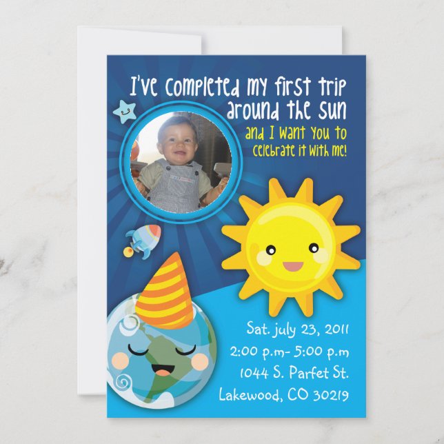 BABYS FIRST BIRTHDAY INVITATION (Front)