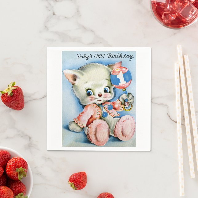 Babys First Birthday Paper Napkins (Creator Uploaded)