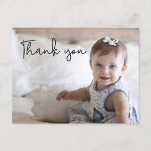 Baby's first birthday Thank You Photo Postcard