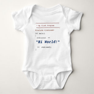 Baby's First C++ Program Baby Bodysuit