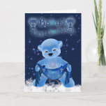 Baby's First Chanukah Card With Cute Little Bear<br><div class="desc">Baby's First Chanukah Card With Cute Little Bear</div>