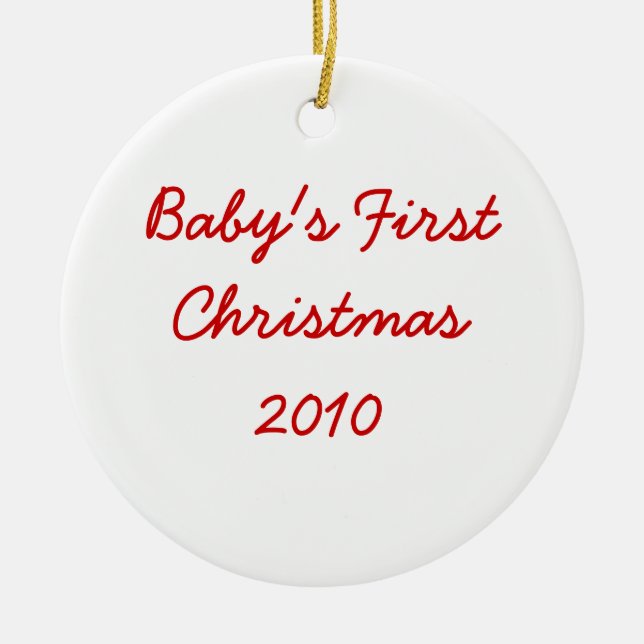 Baby's First Christmas 2010 Ceramic Tree Decoration (Front)