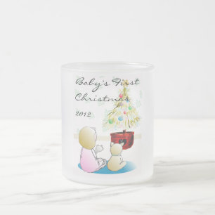 Baby's First Christmas 2012 Frosted Glass Coffee Mug