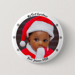 Baby's First Christmas 6 Cm Round Badge
