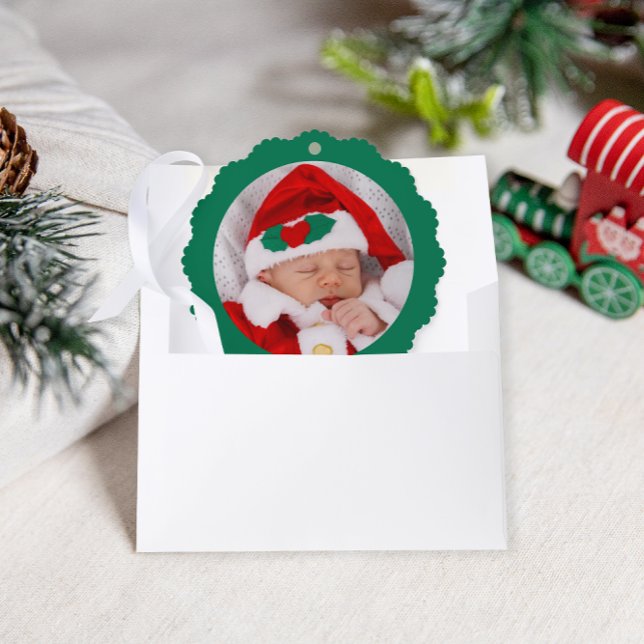 Baby's First Christmas Adorable Christmas Tree Decoration Card (Creator Uploaded)