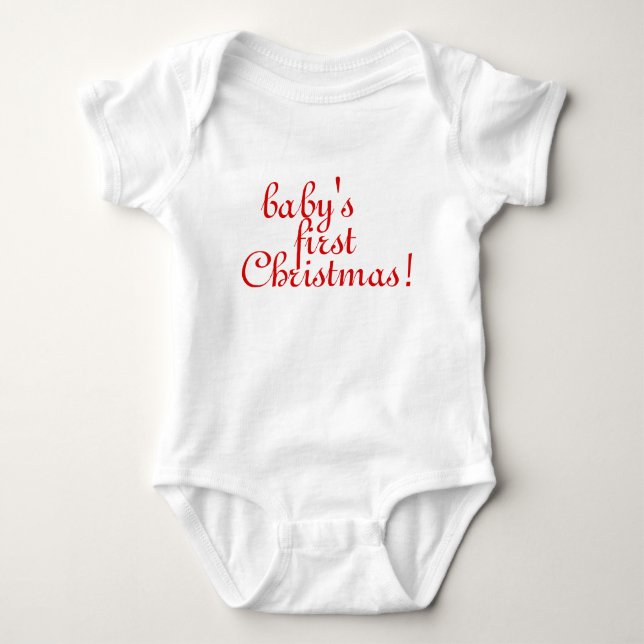 Baby's First Christmas Baby Bodysuit (Front)