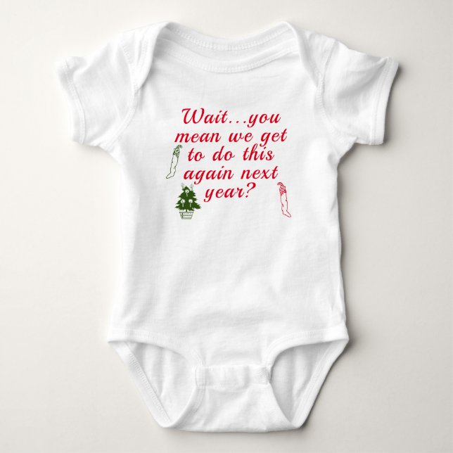 Baby's First Christmas Baby Bodysuit (Front)