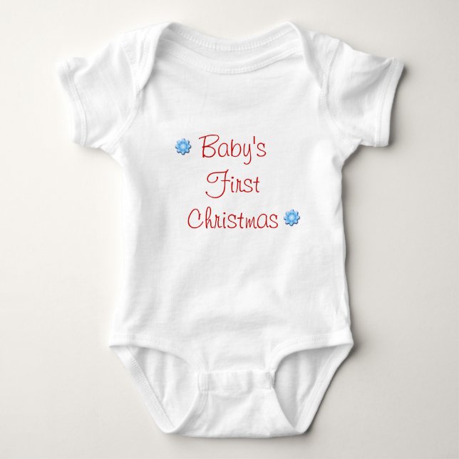 Baby's First Christmas Baby Bodysuit (Front)