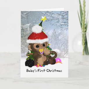 Baby's First Christmas - Baby's 1st Christmas Card