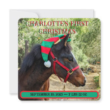 Baby's First Christmas Birth Announcement