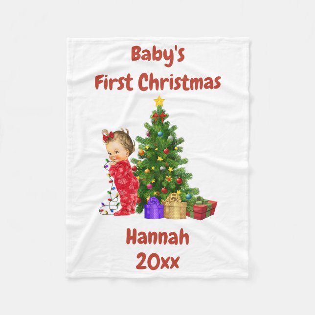 Baby's First Christmas Blanket (Front)