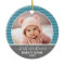 Babys First Christmas - blue chevrons and grey