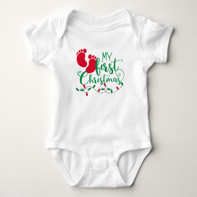 Baby's First Christmas Body Shirt (Front)