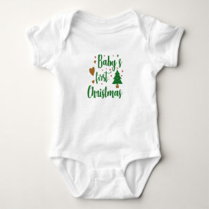 Baby's First Christmas body suit Baby Bodysuit
