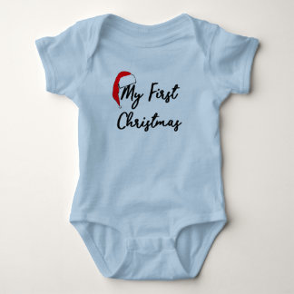Baby's First Christmas Bodysuit (Blue)