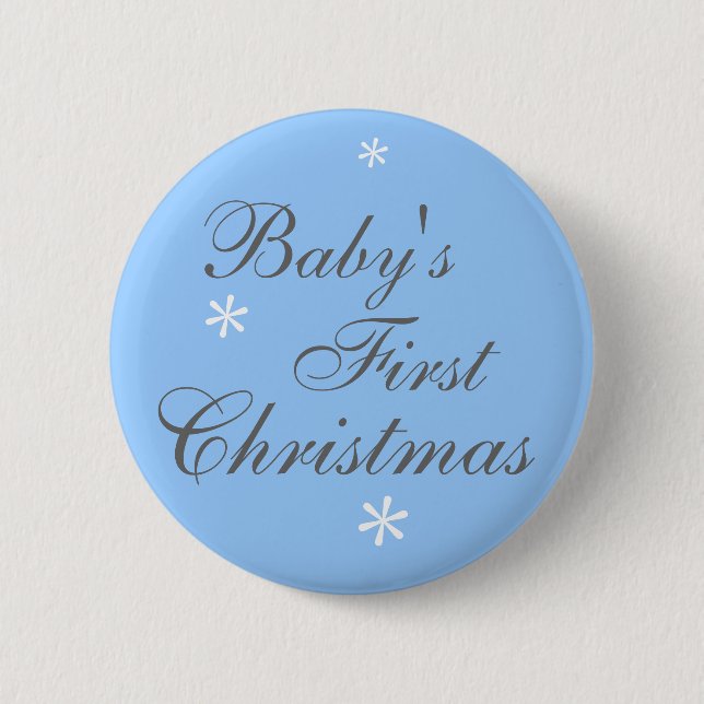 Baby's First Christmas (boy) - Button (Front)