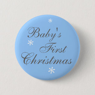 Baby's First Christmas (boy) - Button