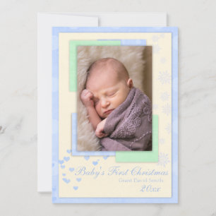 Baby's First Christmas (boy) Christmas Card