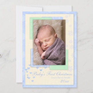Baby's First Christmas (boy) Christmas Card