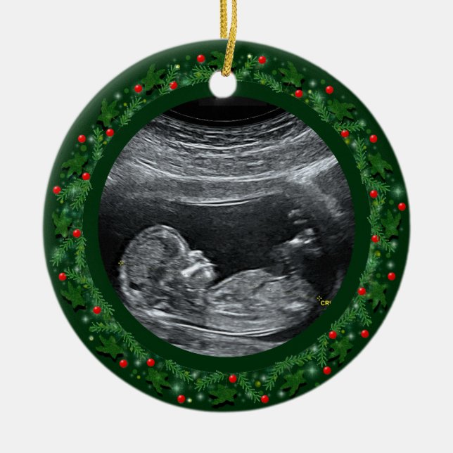 Baby's First Christmas Ceramic Ornament (Front)
