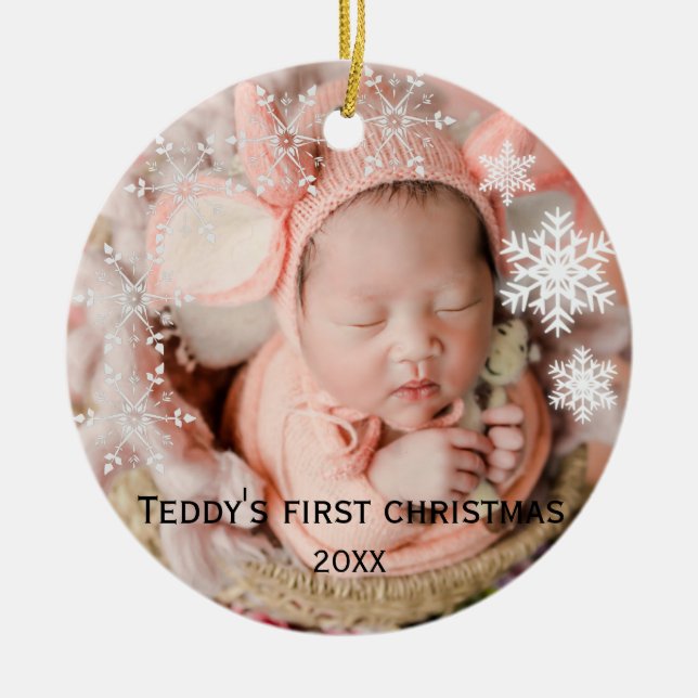 Baby's first christmas  ceramic tree decoration (Front)