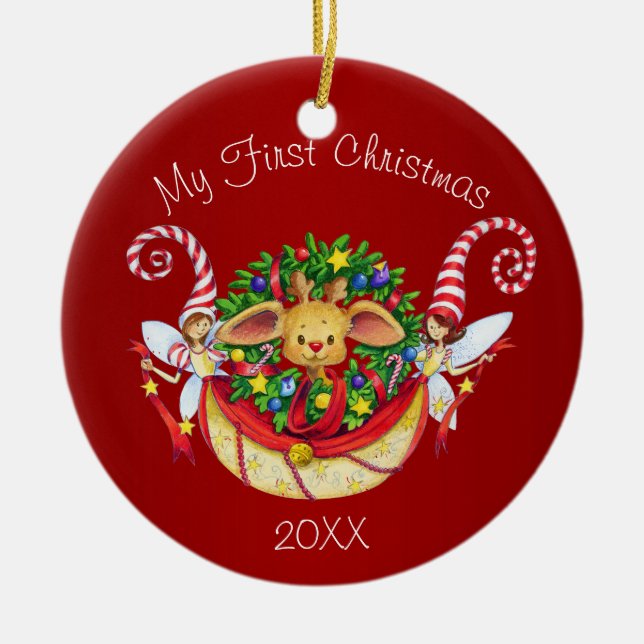 Baby's First Christmas Ceramic Tree Decoration (Front)