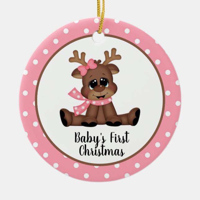Baby's First Christmas Ceramic Tree Decoration (Front)