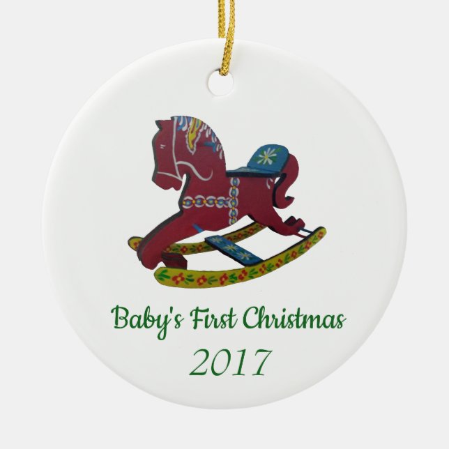 Baby's First Christmas Ceramic Tree Decoration (Front)