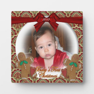 Baby's first Christmas Christmas photo plaque