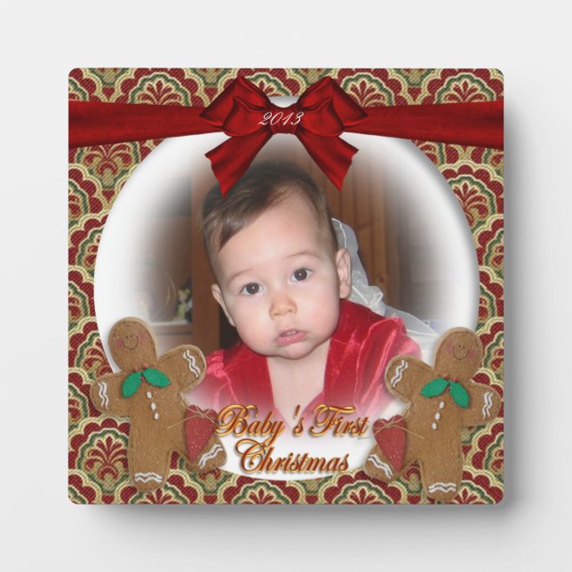 Baby's first Christmas Christmas photo plaque (Front)