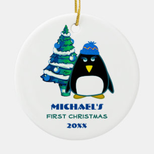 Baby's First Christmas Custom Christmas Ceramic Tree Decoration