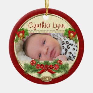 Baby's First Christmas Custom Photo Ornament