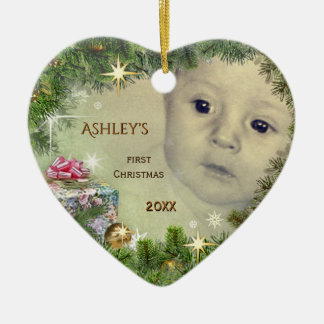 Baby's First Christmas (customisable) Ceramic Tree Decoration