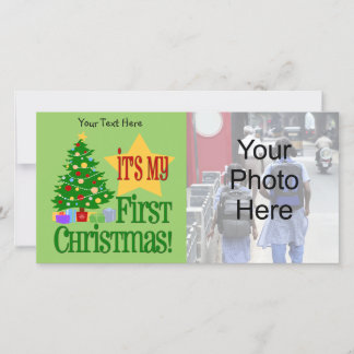 Baby's First Christmas Customisable Photo Cards