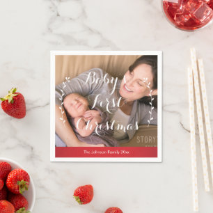 Baby's First Christmas Cute Paper Napkins