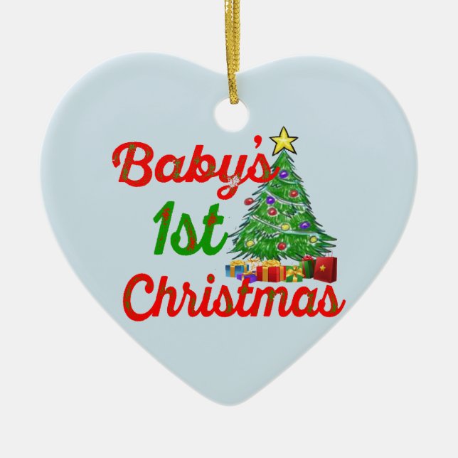 baby's first christmas decoration ornament blue (Front)