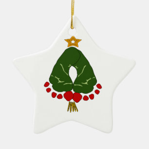 Baby's First Christmas Footprint Tree Ceramic Tree Decoration