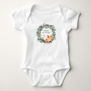 Baby's First Christmas Fox Cub Baby Bodysuit