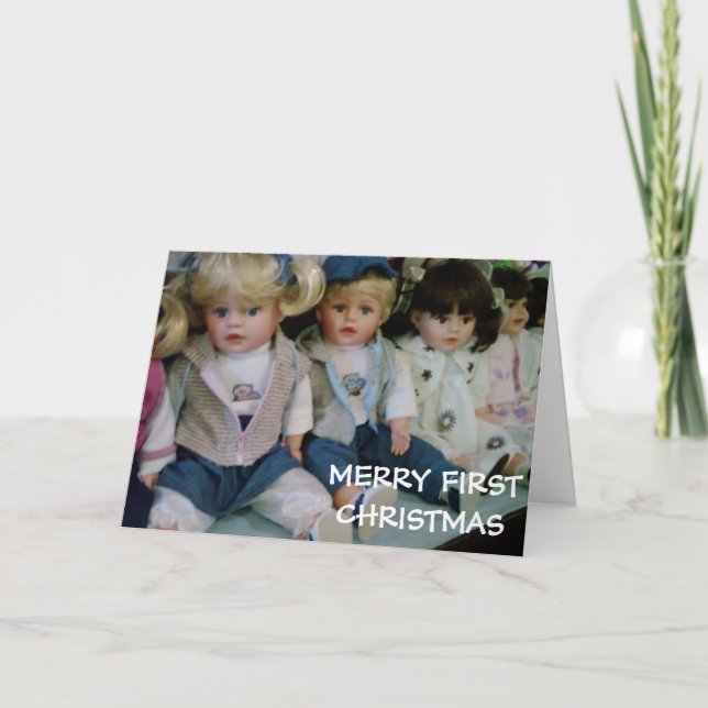 "BABY'S FIRST CHRISTMAS" from LOTS OF BABYDOLLS Holiday Card (Front)
