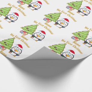 Babys FIRST Christmas GIFTWRAP Funny Personalised Wrapping Paper