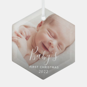Baby's First Christmas Glass Ornament
