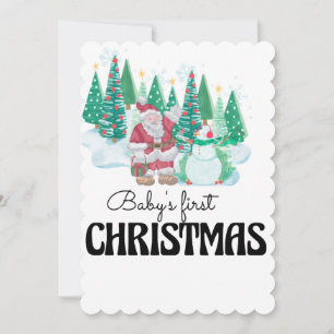 Baby's First Christmas Holiday Card