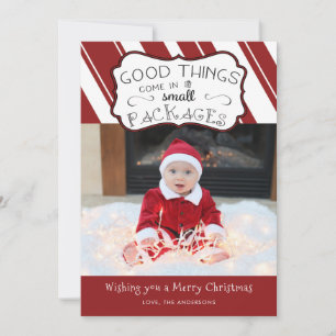 Baby's First Christmas Holiday Photo Card