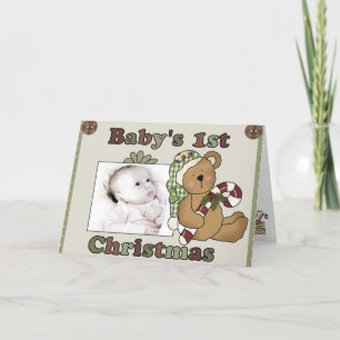 Baby's First Christmas Holiday Photo Card