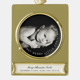 Baby's First Christmas Holiday Photo Ornament