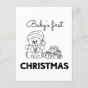 Baby's First Christmas  Holiday Postcard