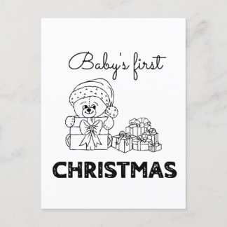 Baby's First Christmas  Holiday Postcard