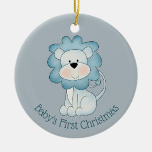 Baby's First Christmas - Lion (baby boy) Ceramic Tree Decoration
