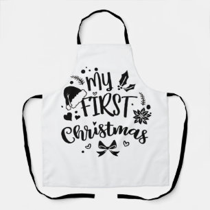 Baby's First Christmas Matching Family Apron