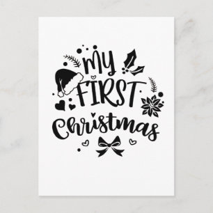 Baby's First Christmas Matching Family Invitation Postcard
